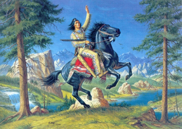 Winnetou. Gemalt von Klaus Dill
